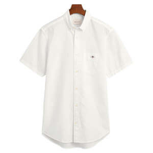GANT Regular Fit Cotton Linen Short Sleeve Shirt